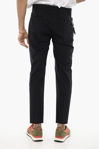 Stretch Virgin Wool Pants with Belt Loops