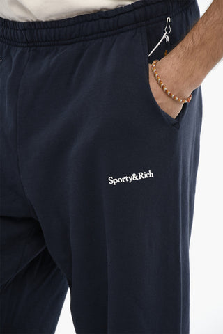 Cotton Joggers with Embossed Logo