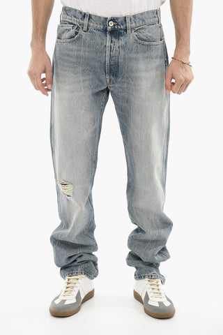 Vintage Effect Straight Leg Jeans 21cm