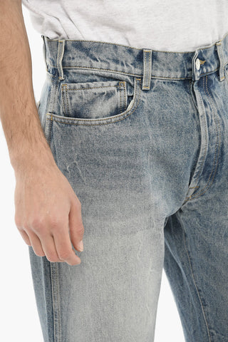 Vintage Effect Straight Leg Jeans 21cm
