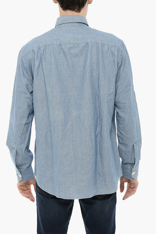 Camicia in Popeline di Cotone a Tinta Unita