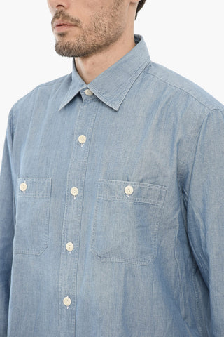 Camicia in Popeline di Cotone a Tinta Unita