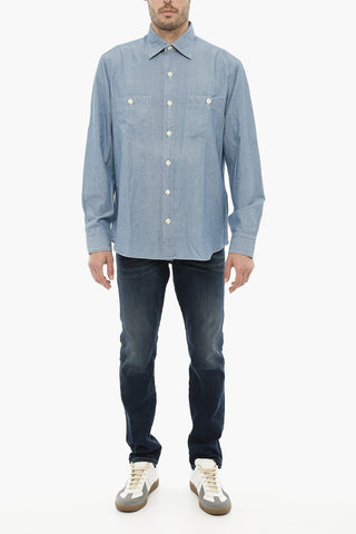Camicia in Popeline di Cotone a Tinta Unita