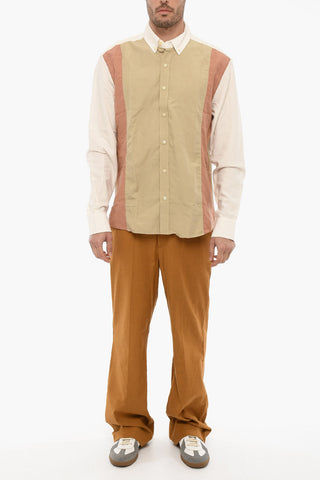 Camicia a Quadri Rip Stop con Bottoni Logati