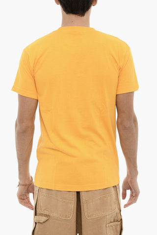 Cotton Crew-Neck T-shirt with Prints on the Front