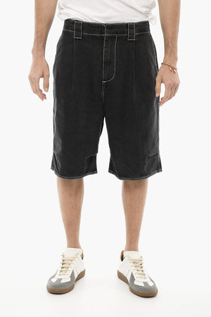 Shorts RIC In Twill con Cuciture a Vista