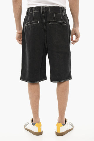 트윌 쇼츠 RIC 노출된 솔기