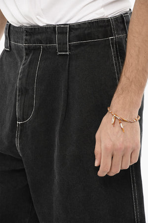 Shorts RIC aus Twill mit sichtbaren Nähten