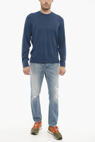 Lightweight Cotton Crew-neck Sweater