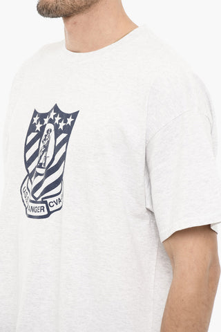 Solid Color RANGER Crew-neck T-Shirt with Contrasting Print