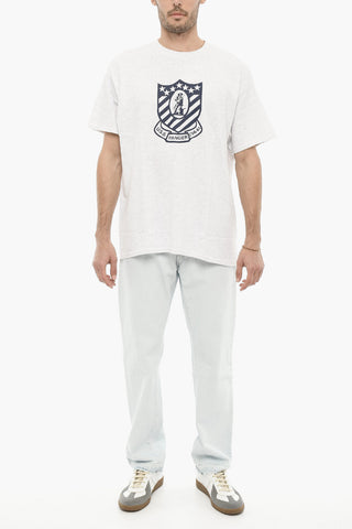 Solid Color RANGER Crew-neck T-Shirt with Contrasting Print