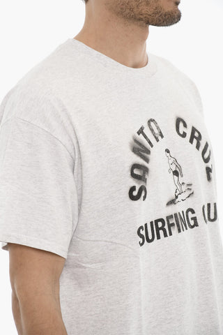 T-shirt Girocollo con Stampa Sfumata