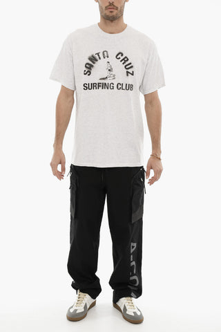 T-shirt Girocollo con Stampa Sfumata