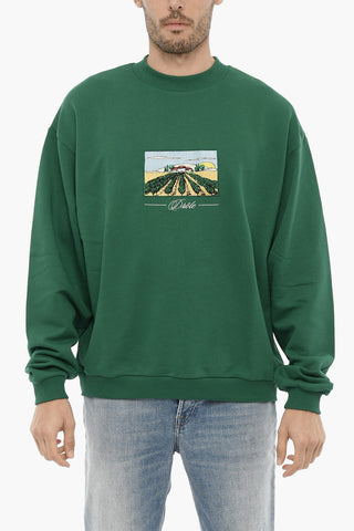 Cotton VIGNES Crew-Neck Sweatshirt with Embroidery