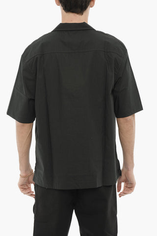 Camicia in Popeline di Cotone a Manica Corta