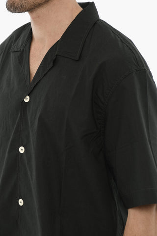 Camicia in Popeline di Cotone a Manica Corta