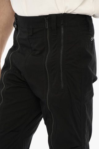 Lightweight Cotton Pants with Zip Detail