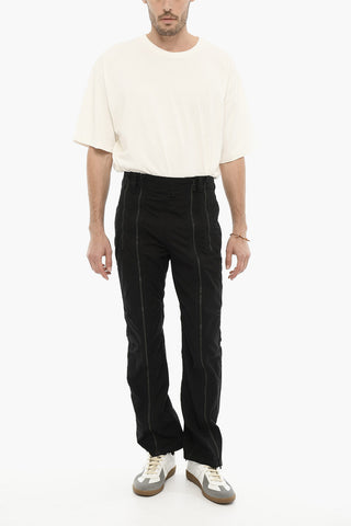 Lightweight Cotton Pants with Zip Detail