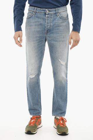 Jeans Slim Fit DRAKE Effetto Vintage 18cm