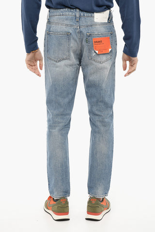 Jeans Slim Fit DRAKE Effetto Vintage 18cm
