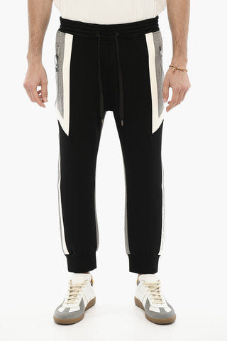 Skinny Fit Two-Tone Neoprene Joggers