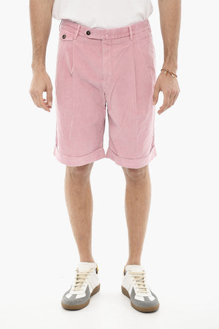 Corduroy Double-Pleat Shorts