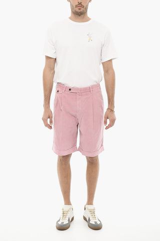 Corduroy Double-Pleat Shorts