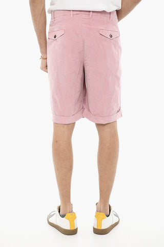 Corduroy Double-Pleat Shorts