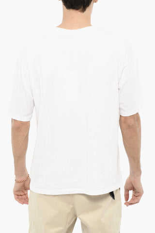 Solid Color Crew-neck T-Shirt with Breast Pocket