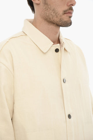 Overshirt in Cotone Leggero a Tinta Unita