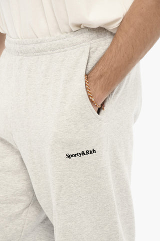 Cotton Joggers with Embossed Logo