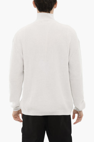 Maglia in Tinta Unita con Mezza Zip