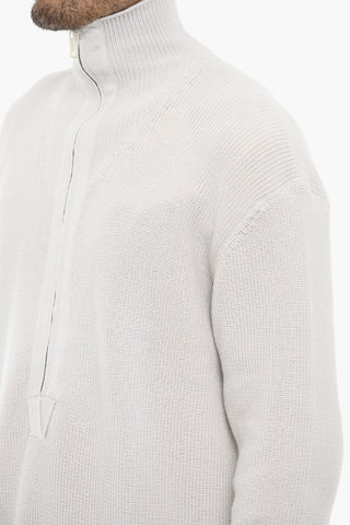 Maglia in Tinta Unita con Mezza Zip