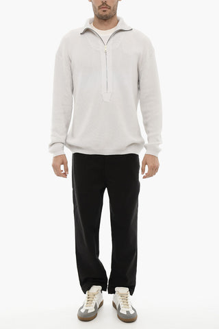 Maglia in Tinta Unita con Mezza Zip