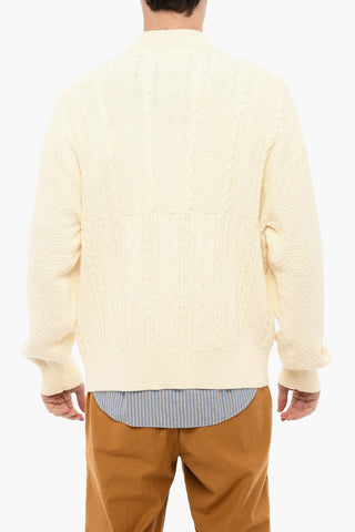 Maxi Cardigan a Trecce con Toppa Ricamata