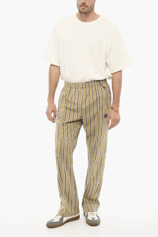 Striped Casual Pants with Drawstring Waist