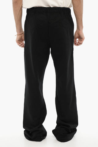 Solid Color Sweat Pants with Elastic Waistband