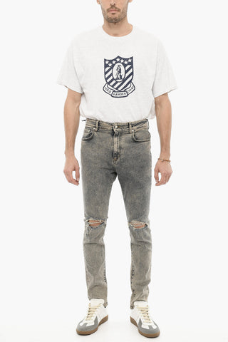Vintage Effect Slim Fit Jeans 15cm