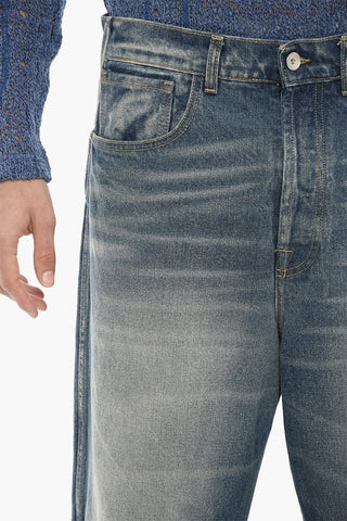 Wide Leg Stonewashed Jeans 28cm