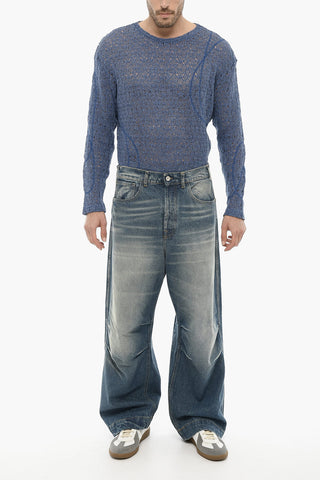 Wide Leg Stonewashed Jeans 28cm