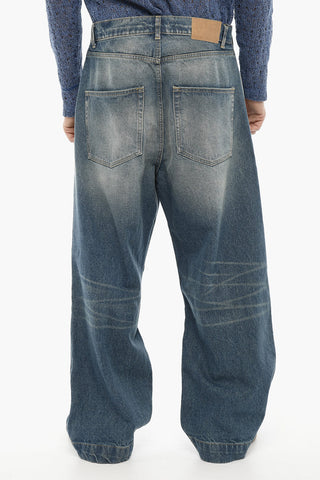Wide Leg Stonewashed Jeans 28cm