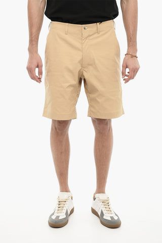 Solid Color Shorts with Elastic Waistband