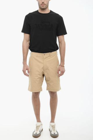 Solid Color Shorts with Elastic Waistband