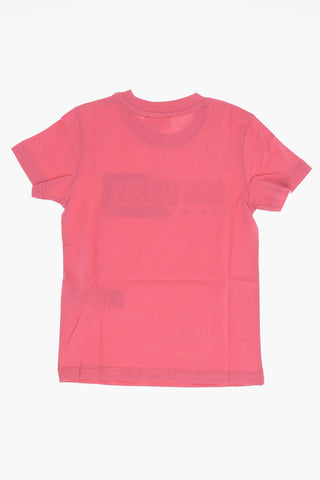 RED TAG T-Shirt Girocollo TMAGI in Tinta Unita con Logo Stampato