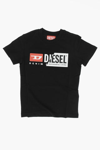 RED TAG T-Shirt Girocollo TMAGI in Tinta Unita con Logo Stampato
