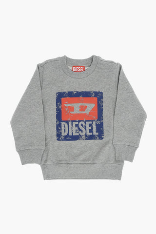 RED TAG Brushed Cotton SGAL Crew-neck Sweatshirt with Maxi Logo Print
