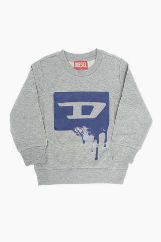 RED TAG Brushed Cotton SABLY Crew-neck Sweatshirt with Contrasting Logo