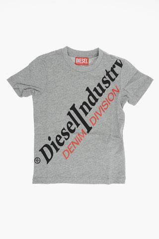 RED TAG T-Shirt Girocollo TFILLI in Tinta Unita con Logo a Contrasto