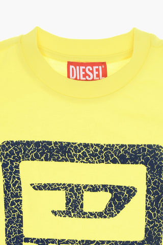 RED TAG T-Shirt TVACHI in Tinta Unita con Logo Crackled
