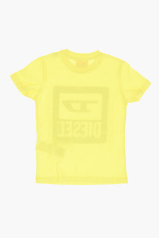 RED TAG T-Shirt TVACHI in Tinta Unita con Logo Crackled